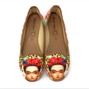 Calzado Marie Lala Frida Shoes Frida Kahlo Slip-on’s Size 23 US 6